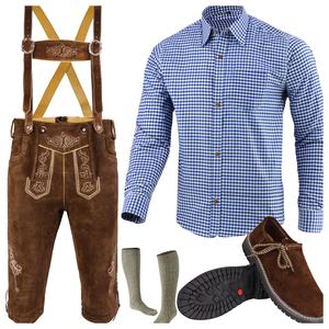 Conjunto de Disfraz Bávaro de Lederhosen para Hombre – Traje Tradicional para el Oktoberfest - Product Image 1