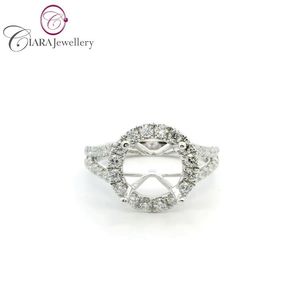 AU750 18K แนวคลาสสิกวงแหวน2.00CT เพชรธรรมชาติแท้รัศมีสีขาว/เหลืองแบบคลาสสิก - Product Image 1