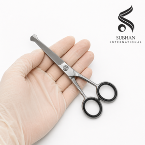 Tijeras Profesionales de Peluquería de Acero Inoxidable para Nariz, Barba y Cejas, Diseño Multiusos con Punta de Seguridad para Logotipo Personalizado - Product Image 3