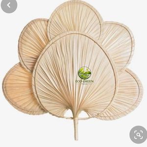 Éventail ovale en feuille de bambou écologique du Vietnam, fait main, moderne, pour décoration de mariage et cadeau, taille personnalisable - Product Image 3