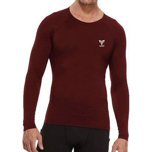Chemises de compression pour l'entraînement, design tricoté uni, tissu extensible et respirant, anti-rides, léger, écologique - Product Image 4