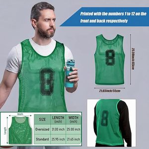 Chaleco Deportivo Sublimado Personalizado Unisex para Invierno, Color Rosa y Verde, con Números del 1 al 12, Cuello Redondo, Sin Mangas, de Poliéster, para Adultos - Product Image 4