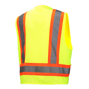 Chaleco de seguridad ligero de alta visibilidad con cinta reflectante plateada para trabajo general, mantenimiento de edificios, servicios utilitarios al aire libre y ropa de trabajo. - Product Image 2