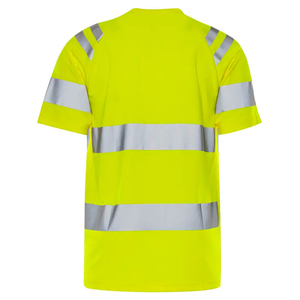 Camiseta de Seguridad de Alta Visibilidad Verde Lima con Franjas Reflectantes Clase 2 Ropa de Trabajo - Product Image 3