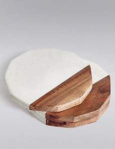 Posavasos de madera y mármol de diseño, accesorios de lujo para bebidas, para regalo de boda y de inauguración de casa. - Product Image 2