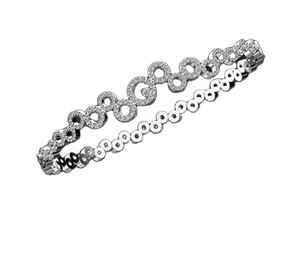 0.90 TCW Natural Diamond <b>Bangle</b> <b>Bracelet</b> | Brilliant Cut IGL Certified | Vintage White Gold Jewelry | Engagement Wedding Gift - Product Image 2
