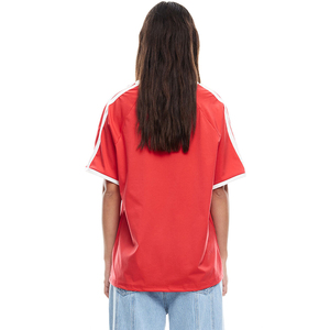 Camiseta de Mujer Roja con Cuello en V, Manga Corta, de Felpa, con el Número 08, Corte Regular, Informal, Ecológica, 100% Algodón, para Primavera/Verano - Product Image 3