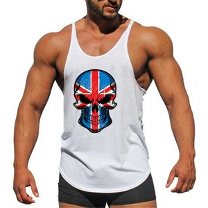 Men's Fitness <b>Vest</b> Stringers Gym Wear Tank Top Singlet Elastic Breathable and Quick-Drying 100% Cotton Sleeveless - Product Image 2