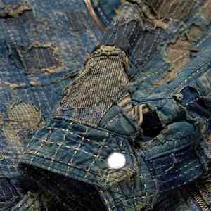 Veste en jean vintage faite à la main pour hommes Solid Traders, effet délavé, style streetwear, personnalisable, respirante et écologique - Product Image 5