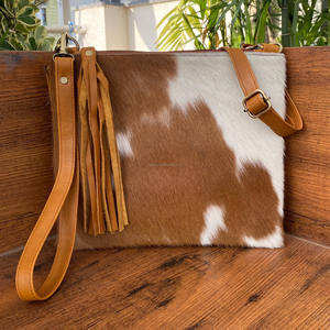 Personalizado al por mayor 2024 nuevo bolso de hombro de piel de vaca para mujer de cuero genuino occidental de lujo de gran capacidad bolsos de mano cruzados - Product Image 2