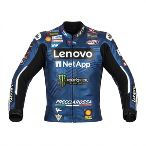 Men’s Cowhide Leather <b>Racing</b> <b>Jacket</b>/Chaqueta MotoCP Style CE Level 2 Armor Motorcycle Track Riding Protective Gear CE - Product Image 1