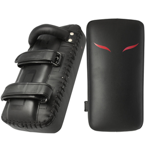Adjustable Wrist <b>Strap</b> Kickboxing Pad with Velcro Closure Red White Faux Leather for Adults Martial Arts Training - Product Image 3