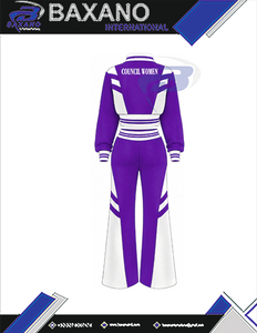Ensemble de survêtement sportif décontracté NCNW Sorority pour femme, blanc et violet, avec manches longues, demi-zip et cordon de serrage - Product Image 5