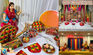 Decoración de entrada de boda Punjabi con hito Punjabi Touch Función de boda accesorios de fibra hito personalizado para entrada de boda - Product Image 5