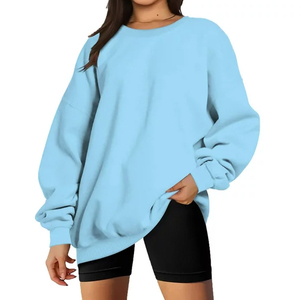 Nouveau design – Sweat-shirt oversize pour femme avec logo frontal, 100 % coton, personnalisable, respirant, tenue décontractée, vente directe usine - Product Image 1