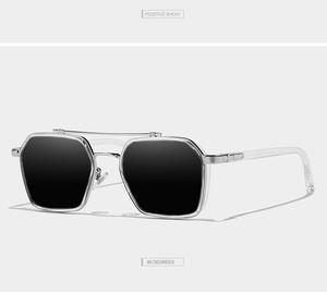 Tendance Voyage 2025 – Lunettes de soleil unisexes à monture métallique avec verres PC carrés et protection UV400 pour la conduite, la pêche et les activités de plein air - Product Image 2
