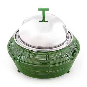 Plat de service isotherme en acier inoxydable avec couvercle, chauffe-plat de luxe pour cuisinière à gaz et à induction, 33 cm, écologique, facile à nettoyer - Product Image 3