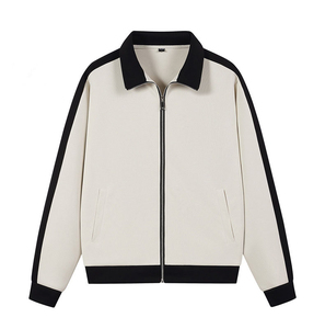 Veste de sport zippée pour homme, style varsity, légère, décontractée, coupe-vent, col montant, veste athlétique - Product Image 3