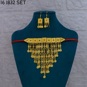 Bijoux de mariage du Moyen-Orient luxueux, exquis et élégants, dernières tendances MIJ, ensemble de bijoux vintage plaqué or de haute qualité - Product Image 4