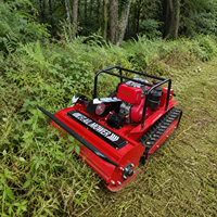 Tondeuse robot chenillée multifonction haute puissance pour l'aménagement paysager et forestier, la taille, le désherbage agricole, télécommandée