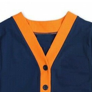 Logotipos personalizados en suéteres de cuello en V de alta calidad para hermandades/fraternidades/escuelas/colegios/universidades, logotipos tejidos en cárdigan. - Product Image 2