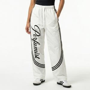 Pantalones Anchos Personalizados con Logotipo 2026, Pantalones de Alta Calidad con Cintura Ajustable con Cordón, Rayas Laterales, Pierna Ancha, Poliéster, para Hombre - Product Image 2