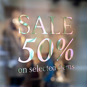 Custom UV Proof Hologram Vinyl Lettering <b>Stickers</b> for Holiday <b>Windows</b> Vehicle Signage Craft Projects - Product Image 5