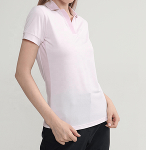 เสื้อโปโลผู้หญิงขายส่ง ผ้าฝ้าย 100% เสื้อโปโลคอปก แถบลาย แนวลำลอง ทรงเข้ารูป ระบายอากาศได้ดี รับผลิตตามแบบ OEM - Product Image 5