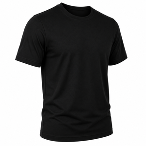 T-shirt personnalisé pour homme, col rond classique, manches courtes, couleur unie, ton foncé, décontracté, vierge - Product Image 3