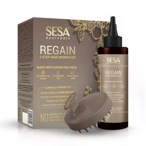 Kit de croissance capillaire ayurvédique : Mélange à base de plantes en deux étapes pour la régénération, soin nourrissant et hydratant du cuir chevelu, renforce les racines, vitalité naturelle. - Product Image 1
