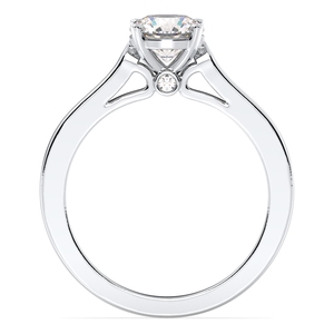 Anillo REYES Personalizado de Oro Blanco de 14K con Diamante Cultivado en Laboratorio y Halo Oculto para Mujer, Joyería Fina de Lujo para Compromiso, Boda y Fiestas - Product Image 6