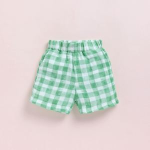 Organic Muslin Jabla Set Premium Quality Sage Checks Print Conjuntos de ropa de bebé - Product Image 5