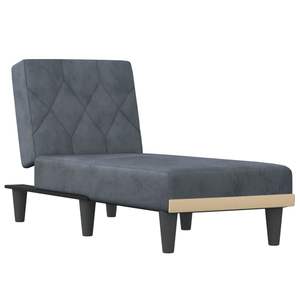Chaise Longue de Terciopelo Gris Oscuro, Talla Única, Producto de Madera Contrachapada - Product Image 2