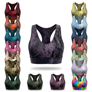Custom Printed Tie Dye Sports <b>Bra</b> High Support Workout Gym Yoga Fitness Running Padded Breathable <b>Stretch</b> Racerback Activewear - Product Image 1