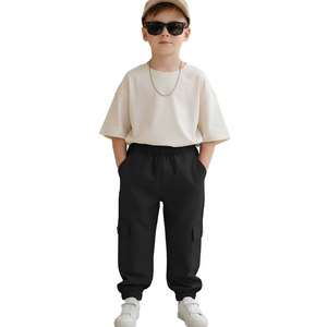 Pantalones Cargo para Hombre, Multibolsillos, Casuales, Cintura Elástica, Algodón Resistente, con Logotipo Personalizado en las Piernas, Servicio OEM - Product Image 1