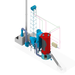 Caldera de vapor de aceite térmico de biomasa de acero inoxidable de alta presión vertical industrial con PLC de alto rendimiento DIVI Group 1M-8M Kcal - Product Image 1