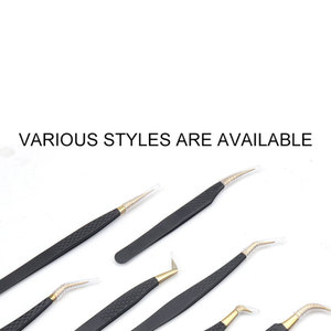 Pinzas antiestáticas de acero inoxidable para pestañas, suministros para extensión de pestañas, pinzas de precisión industrial para cejas, mayoristas - Product Image 3