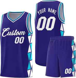 Uniformes de Baloncesto Personalizados para Clubes Deportivos Masculinos, Manga Corta, 100% Poliéster, Impresión Digital, Transpirables, Tallas Grandes - Product Image 6