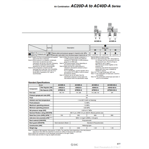 SMC Pneumatics Air Combinaison AC40D-03G-V-W-A Pièces Pneumatiques - Product Image 2