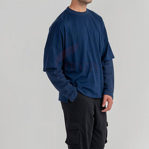 เสื้อเชิ้ตสองชั้น ตะเข็บทนทาน ผ้าระบายอากาศได้ดี สไตล์เลเยอร์ ใส่สบาย กระชับพอดีตัว ใส่ได้ทุกวัน เสื้อผ้าลำลองทันสมัย - Product Image 3