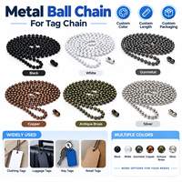 Chaîne à billes en acier inoxydable sur mesure pour étiquettes d'identification et accessoires d'artisanat – Vente en gros