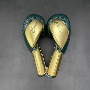 Guantes de Boxeo Profesionales de Alta Calidad en Cuero Genuino Dorado y Verde, Sin Boxeo No Hay Vida, Personalizados para Entrenamiento y Combate CP-BG-125 - Product Image 2