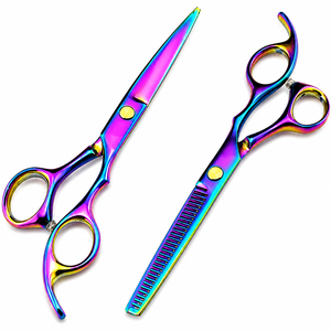Ciseaux de coiffure dorés de 6 pouces pour coupe et effilage des cheveux, ensemble de ciseaux de barbier - Product Image 6