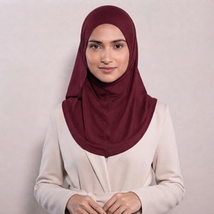 Premium Satin Feel Plain Hijab Scarf <b>Silk</b> Feel <b>Head</b> <b>Wrap</b> Custom OEM ODM Textile Manufacturer - Product Image 1