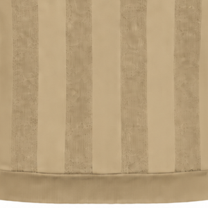 Beige <b>Mens</b> <b>Long</b> <b>Sleeve</b> Knitted <b>Polo</b> <b>Shirt</b> Textured Vertical Stripe Design Ribbed Hem Collar Smart Casual Premium Fashion Top - Product Image 5