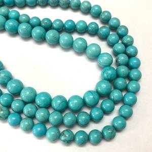 Cuentas de Turquesa Azul Natural, Redondas y Lisas, para Joyería, Proveedor Mayorista, Certificado IGI, Rajasthan, ZUBEDA GEMS - Product Image 1