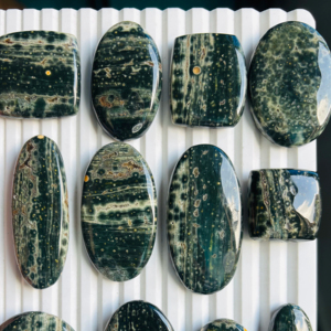 Cabujones de Jaspe Oceánico 100% Natural de Grado AAA, Colección de Gemas Sueltas en Formas y Tamaños Variados para la Creación de Joyas - Product Image 1