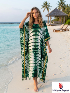 Vestido Kaftan Personalizado para Mujer, Estilo Holgado, para Playa, Tela Suave, Verano, Elegante, Fabricación Personalizada OEM ODM - Product Image 5