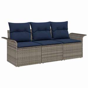 ชุดสวนหวายโพลี 3 ชิ้น สีเทาและสีกรมท่า พร้อมชุดโซฟาเบาะแบบแมนนวล - Product Image 2