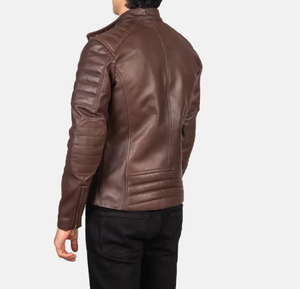 Veste en cuir à capuche entièrement zippée pour homme, sur mesure, haut de gamme, au design moderne et tendance pour l'hiver, style streetwear - Product Image 2